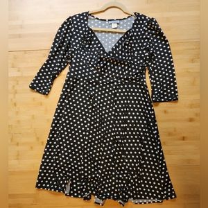 Karina dress, Tina style. M/L Black and white polka dot